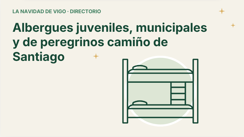 Albergues juveniles, municipales y de peregrinos camiño de Santiago
