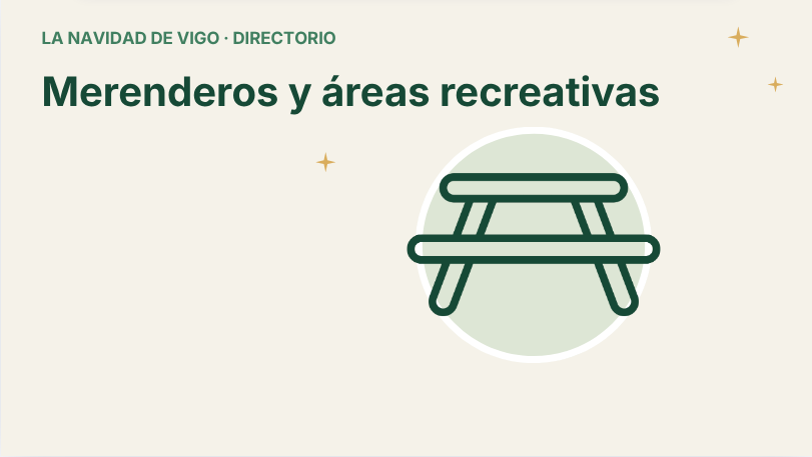 Merenderos y áreas recreativas