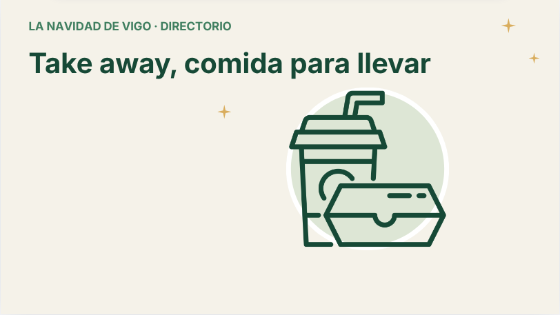 Take away, comida para llevar