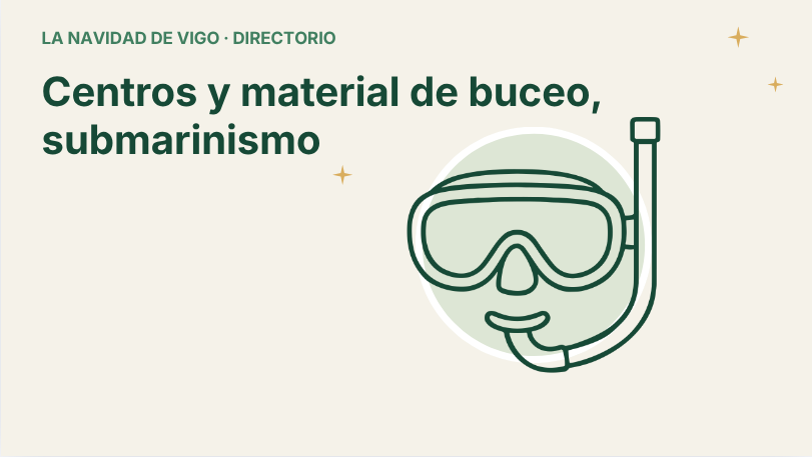 Centros y material de buceo, submarinismo